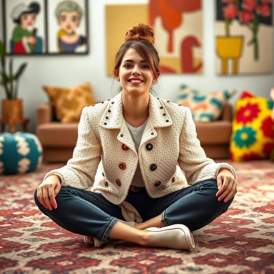 AI Shots - AI Photos of Chanel Classic Tweed Jacket Portraits – 6